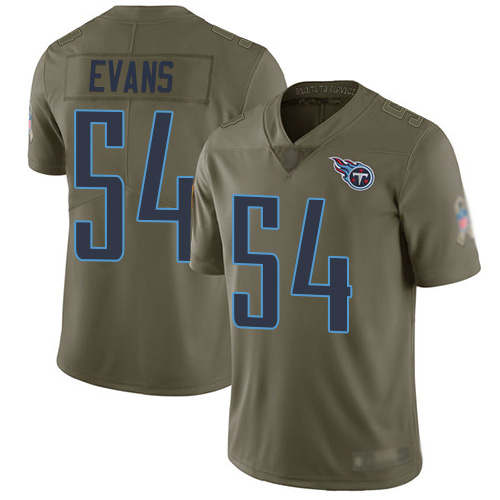 Tennessee Titans Limited Olive Men Rashaan Evans Jersey NFL Football #54 2017 Salute to Service